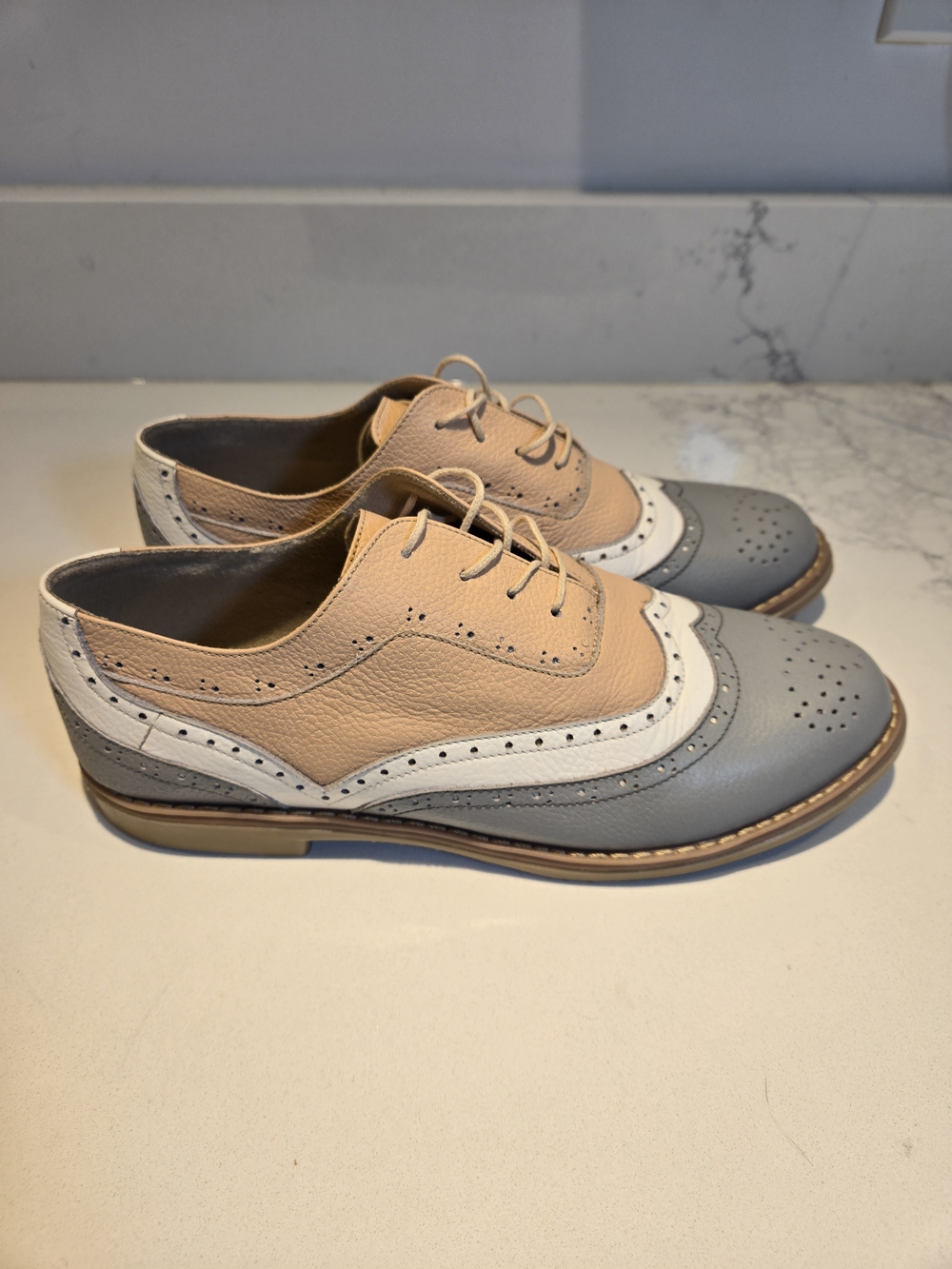Two-Tone Handmade Oxford Saddle Shoes